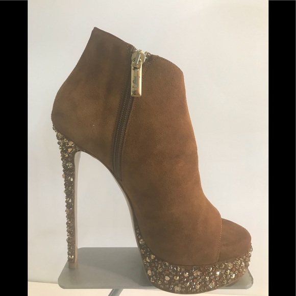 Francesco Sacco Italian designer open toe ank boot